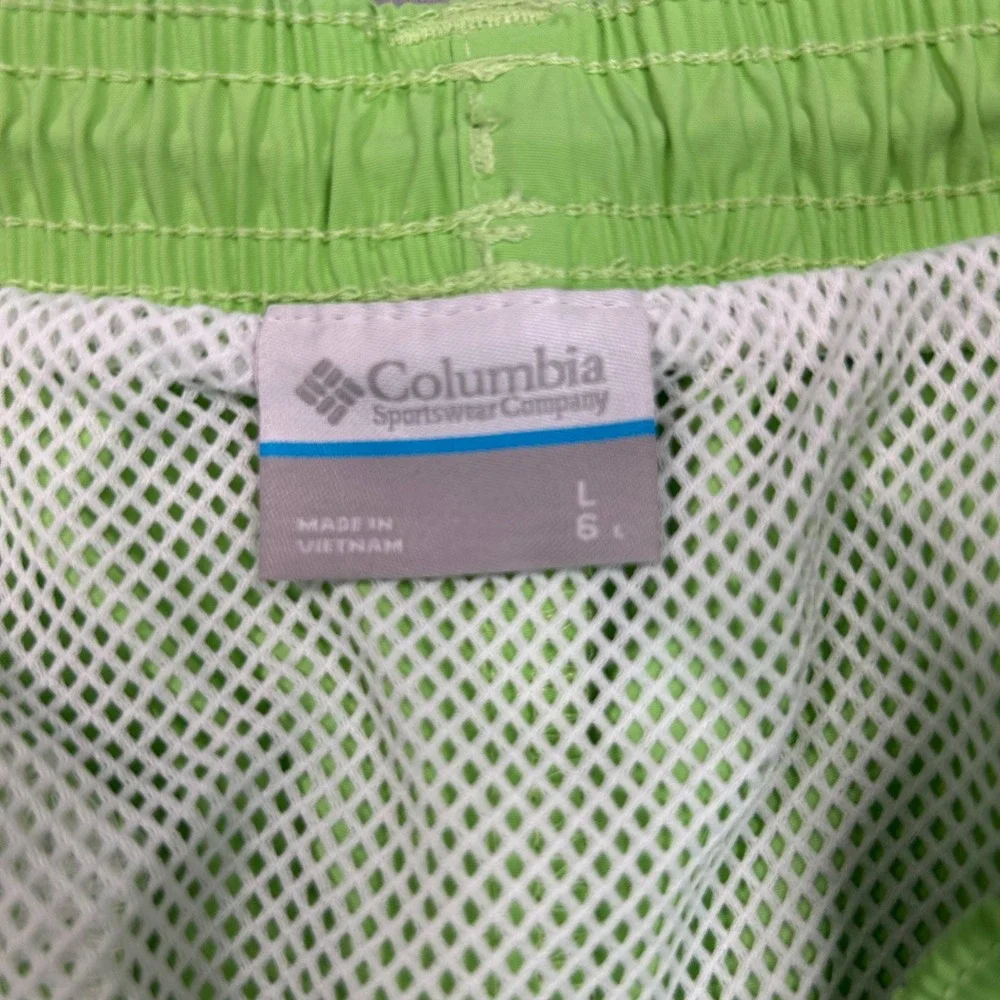Columbia Backcast III Water Short Mens L Lime Green Omni-Shade UPF 50 FM4009-332